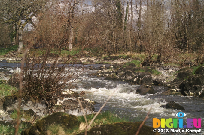 D7D00374 Rapids in river Wye by Builth Wells